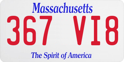 MA license plate 367VI8