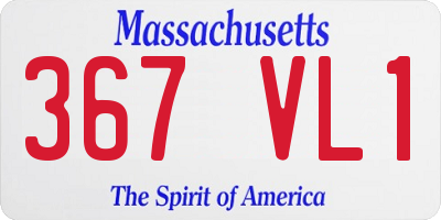 MA license plate 367VL1