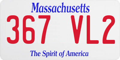 MA license plate 367VL2
