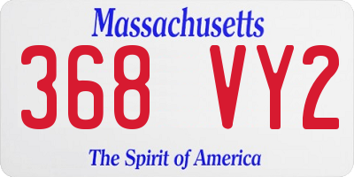 MA license plate 368VY2