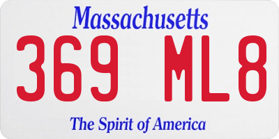 MA license plate 369ML8