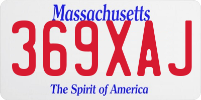 MA license plate 369XAJ