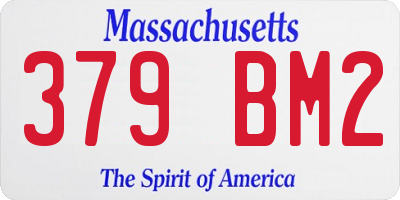 MA license plate 379BM2