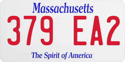 MA license plate 379EA2