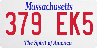 MA license plate 379EK5