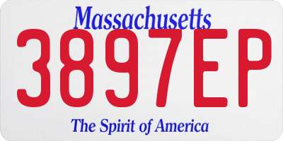 MA license plate 3897EP