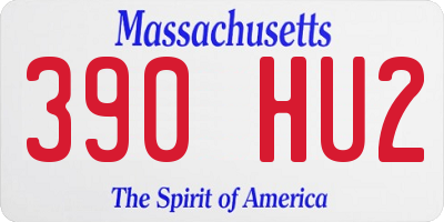 MA license plate 390HU2