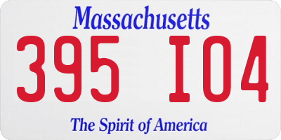 MA license plate 395IO4
