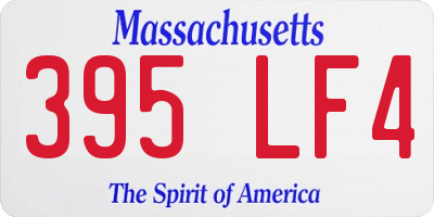 MA license plate 395LF4