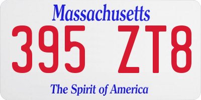 MA license plate 395ZT8