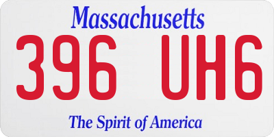 MA license plate 396UH6