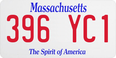 MA license plate 396YC1