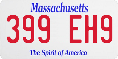 MA license plate 399EH9