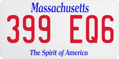 MA license plate 399EQ6