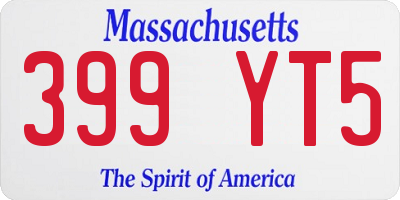 MA license plate 399YT5