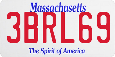 MA license plate 3BRL69