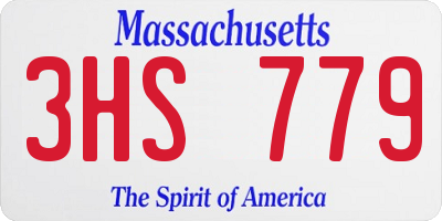 MA license plate 3HS779