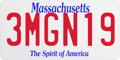 MA license plate 3MGN19