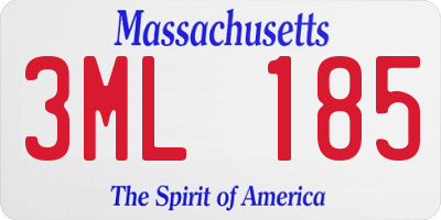 MA license plate 3ML185