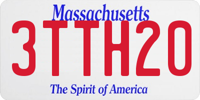 MA license plate 3TTH20