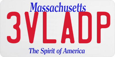 MA license plate 3VLADP