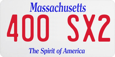 MA license plate 400SX2