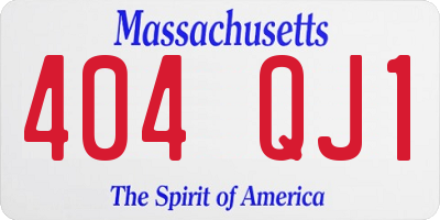 MA license plate 404QJ1