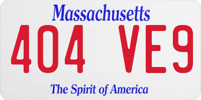 MA license plate 404VE9