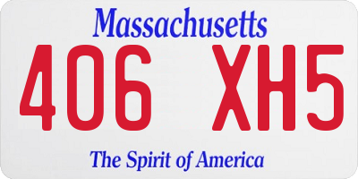 MA license plate 406XH5