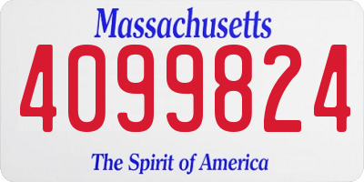 MA license plate 4099824