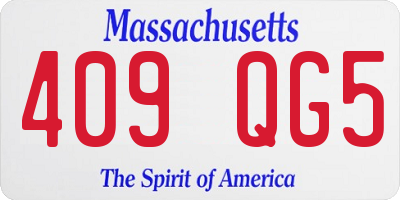 MA license plate 409QG5