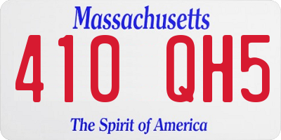 MA license plate 410QH5