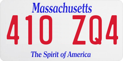 MA license plate 410ZQ4
