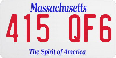 MA license plate 415QF6