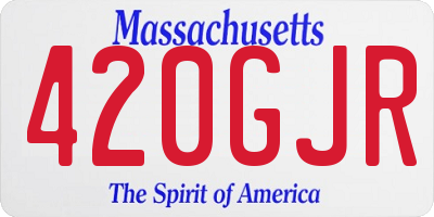 MA license plate 420GJR