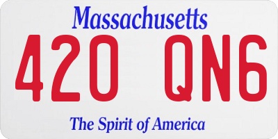 MA license plate 420QN6