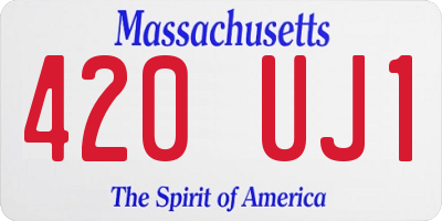 MA license plate 420UJ1