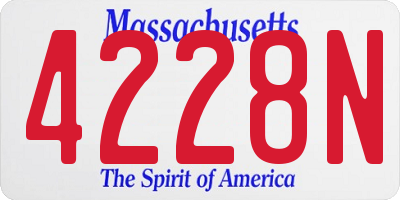 MA license plate 4228N