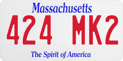 MA license plate 424MK2