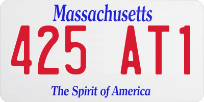 MA license plate 425AT1