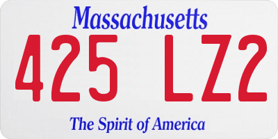 MA license plate 425LZ2