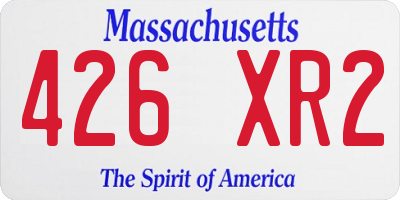 MA license plate 426XR2