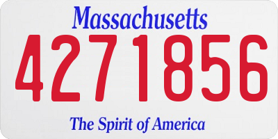 MA license plate 4271856