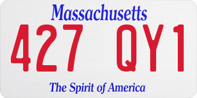 MA license plate 427QY1