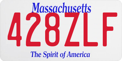 MA license plate 428ZLF