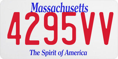 MA license plate 4295VV