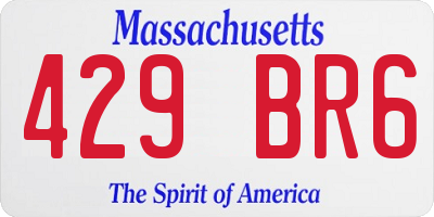 MA license plate 429BR6