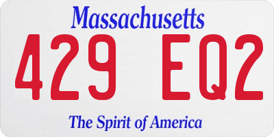 MA license plate 429EQ2
