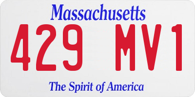MA license plate 429MV1