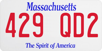 MA license plate 429QD2